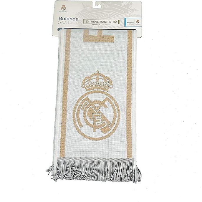 Real Madrid - Bufanda Telar Real Madrid Color Blanco y dorado