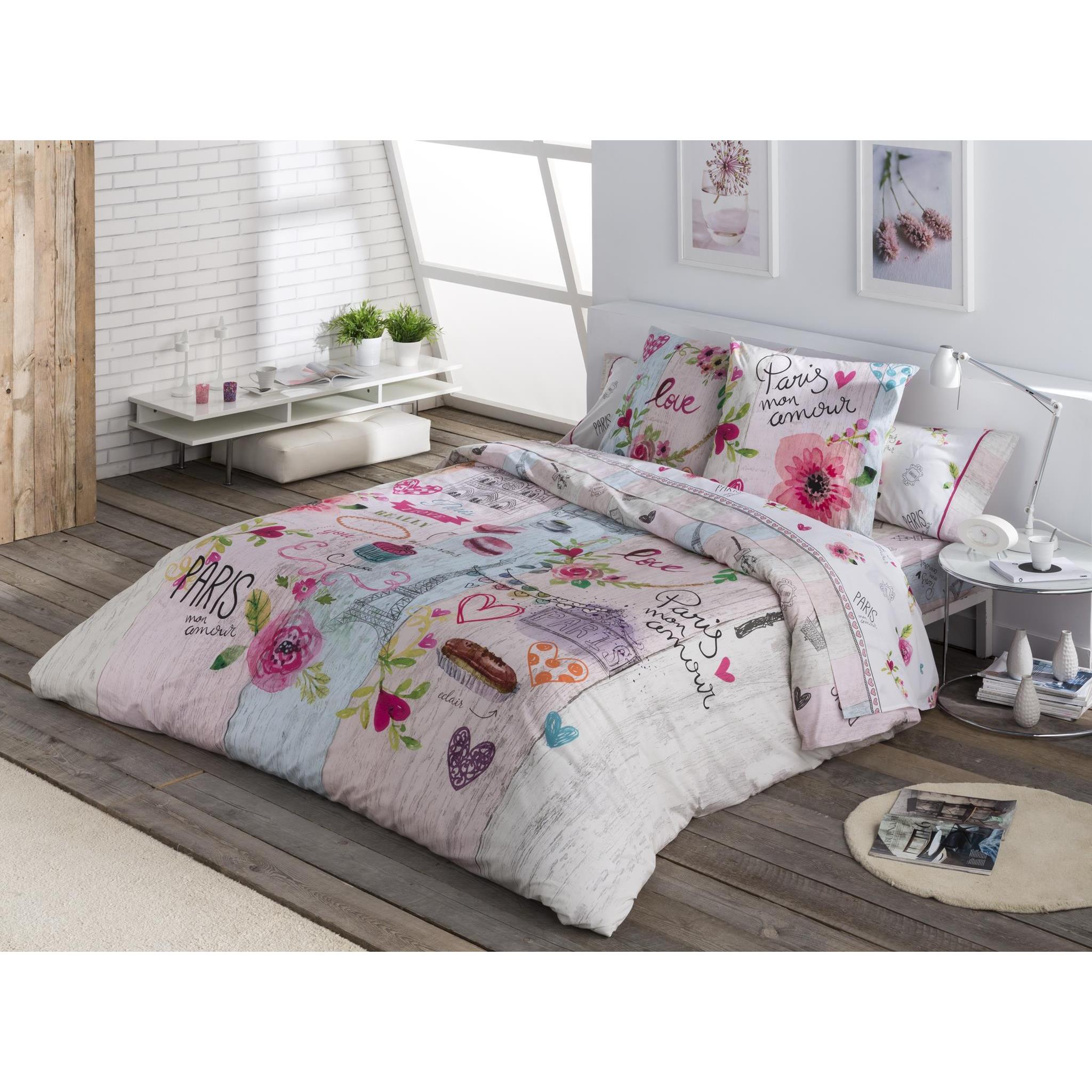 JVR - Funda nórdica juego de 2 piezas modelo COOKIE - Tejido 100% Algodón - Estampado digital -  Cama 90/105/135/150/160/180