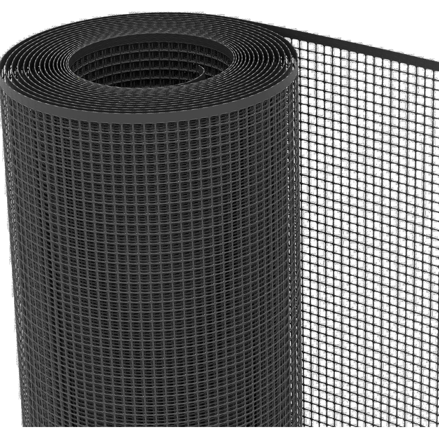 Malla de Red Rejilla de Plástico para Balcones y Terrazas Jardín en Rollos - Negro 9mm [Rollo ancho1mt x30mt largo]