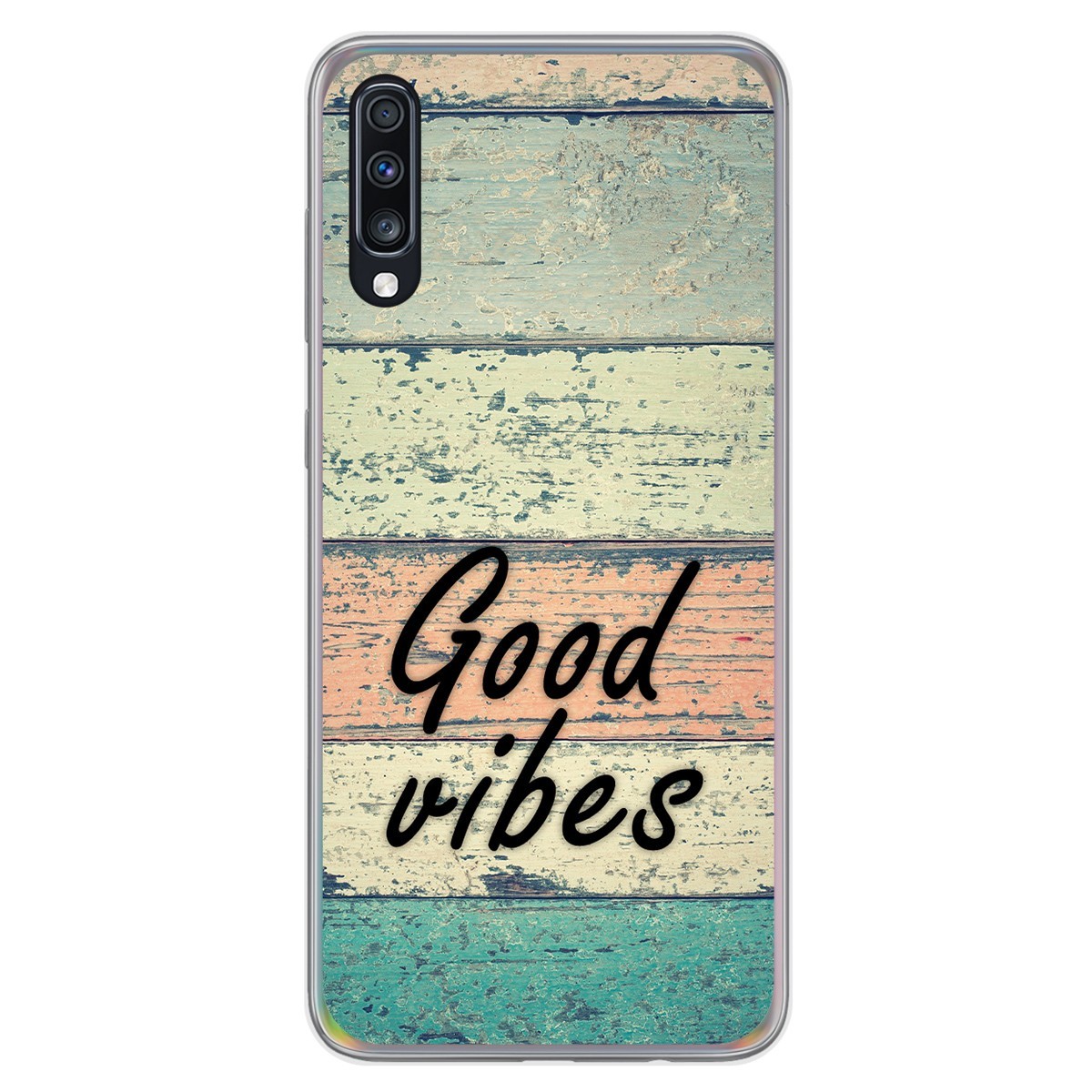 Tumundosmartphone Funda Gel Tpu para Samsung Galaxy A70 diseño Madera 01 Dibujos
