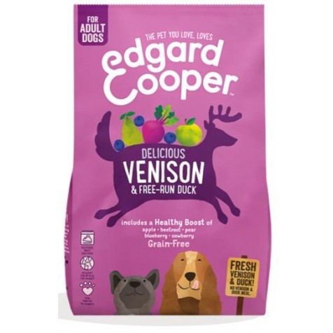 Edgard & Cooper Adult Grain Free Venado Y Pato De Corral Fresco 12kg