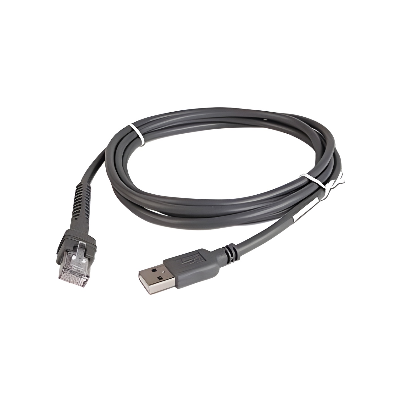 Zebra CBA-U21-S07ZBR - Cable de serie (Negro, 2,1 m, USB, EAS, Male connector / Male connector, DS2208-SR)