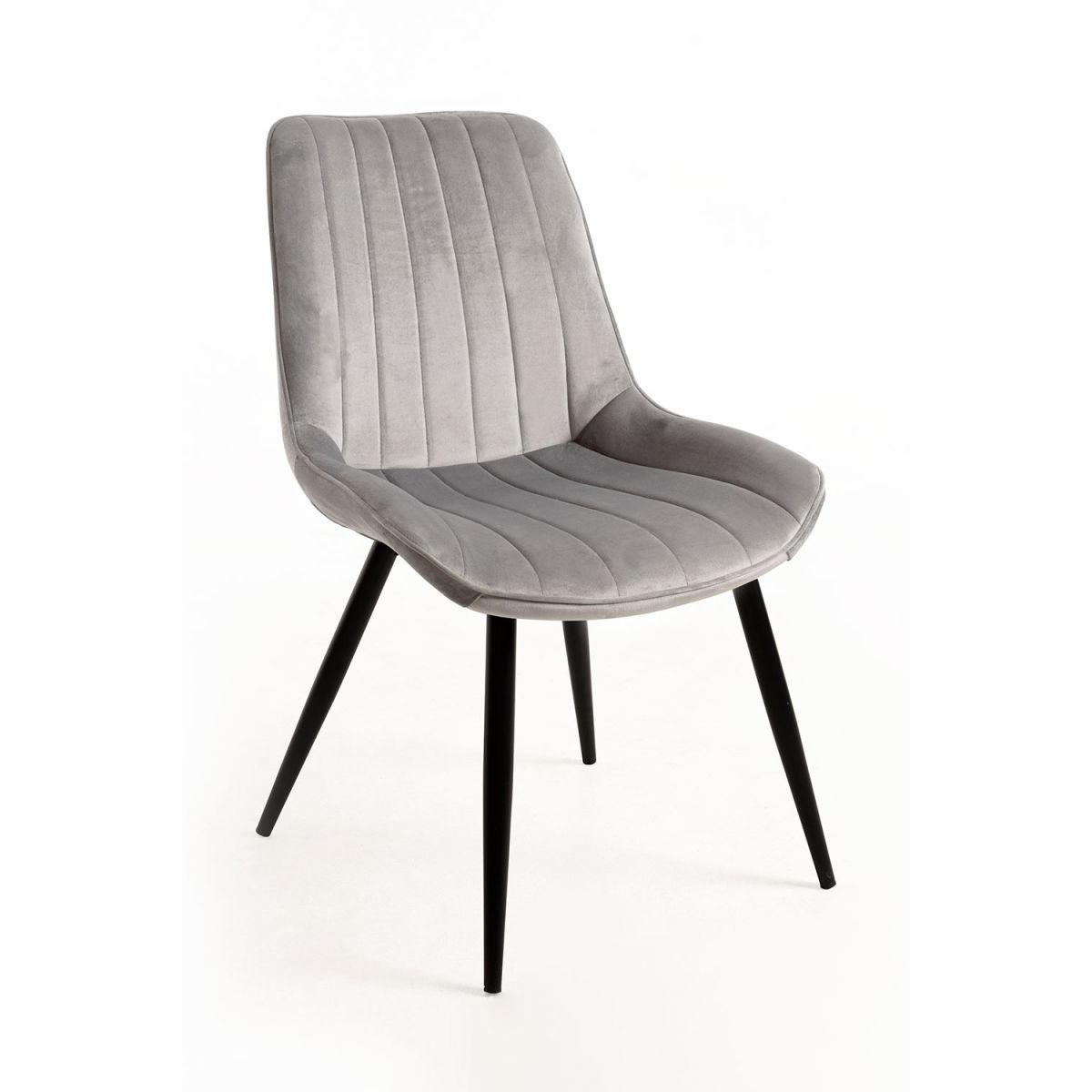 Regalos Miguel - Sillas Comedor - Silla Lene Terciopelo - Gris claro