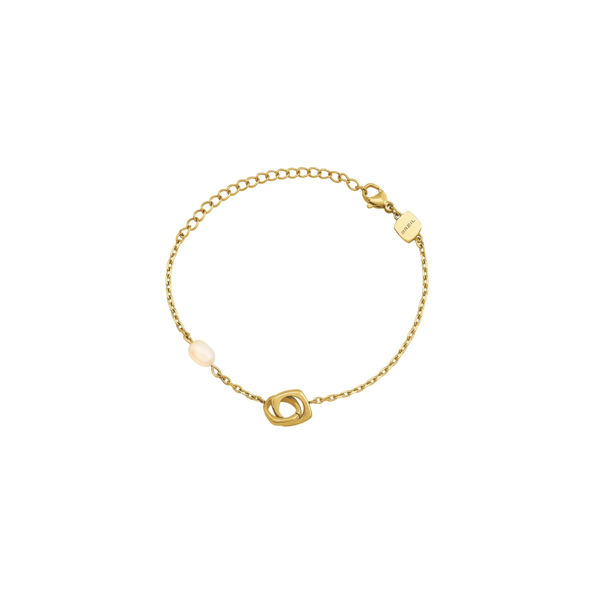 PULSERAS DE MUJER BREIL TETRA COLLECTION EN ARCE COLOR ORO ÚNICO DE OTOÑO CON PEARL RIVER - TJ3497