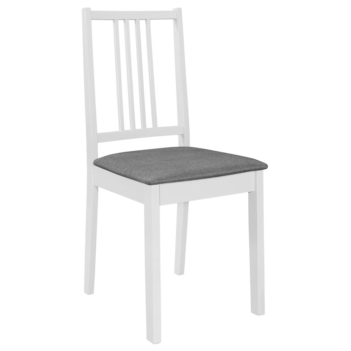 Pack de 4 sillas de comedor Misaki madera maciza con cojín