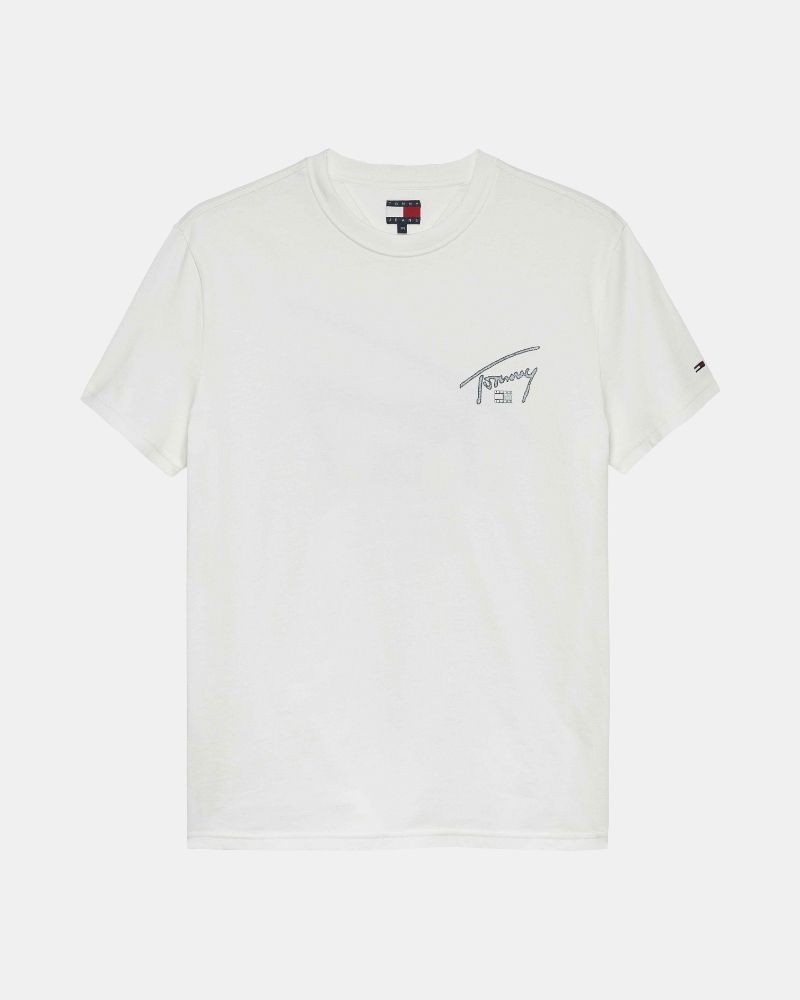 TOMMY HILFIGER DM0DM22320YBL  Camisetas Manga corta Hombre Blanco