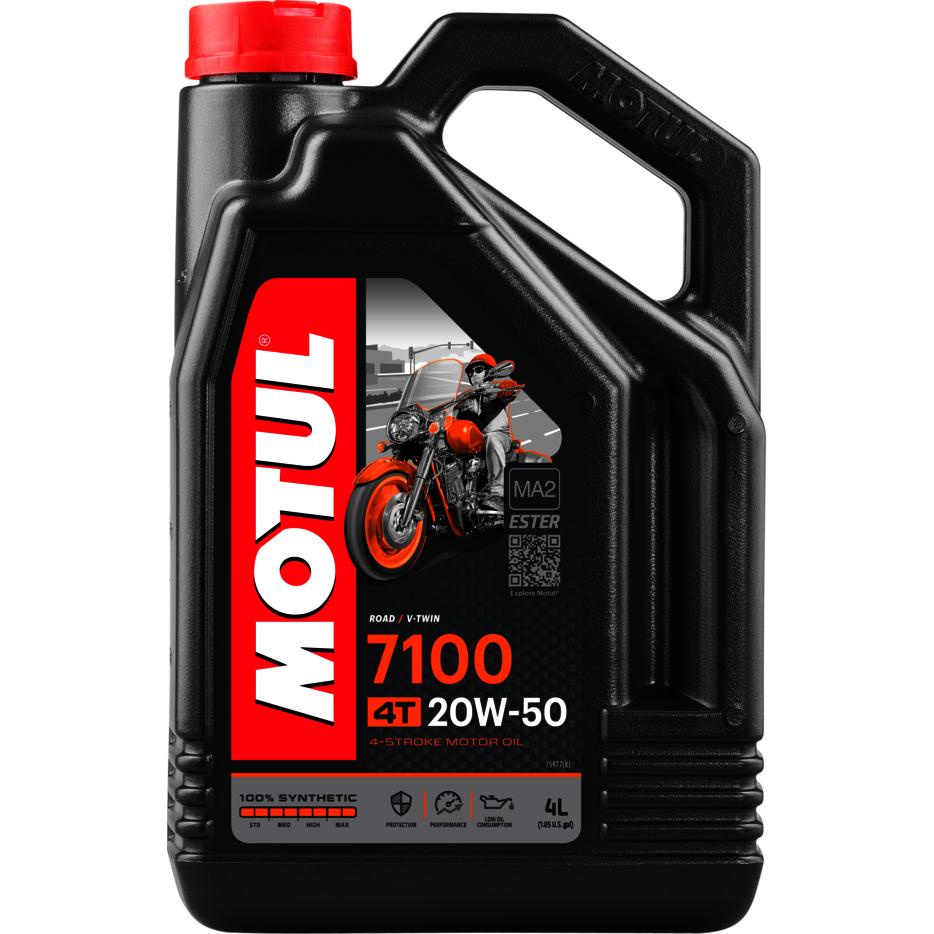 Aceite Lubricante 4T 7100 20W50 4L - 100% Sintético Con Ahorro De Combustible 104104
