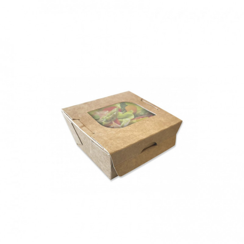 500 Uds. Ensaladera kraft con ventana (400cc). hasta fin de stock | Ref: EG0019