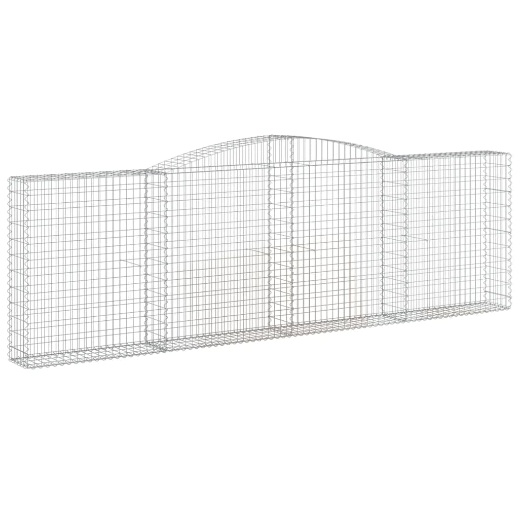 Cestas de Gaviones 9 Uds Vidaxl Forma de Arco 300 X 30 X 60/80 Cm