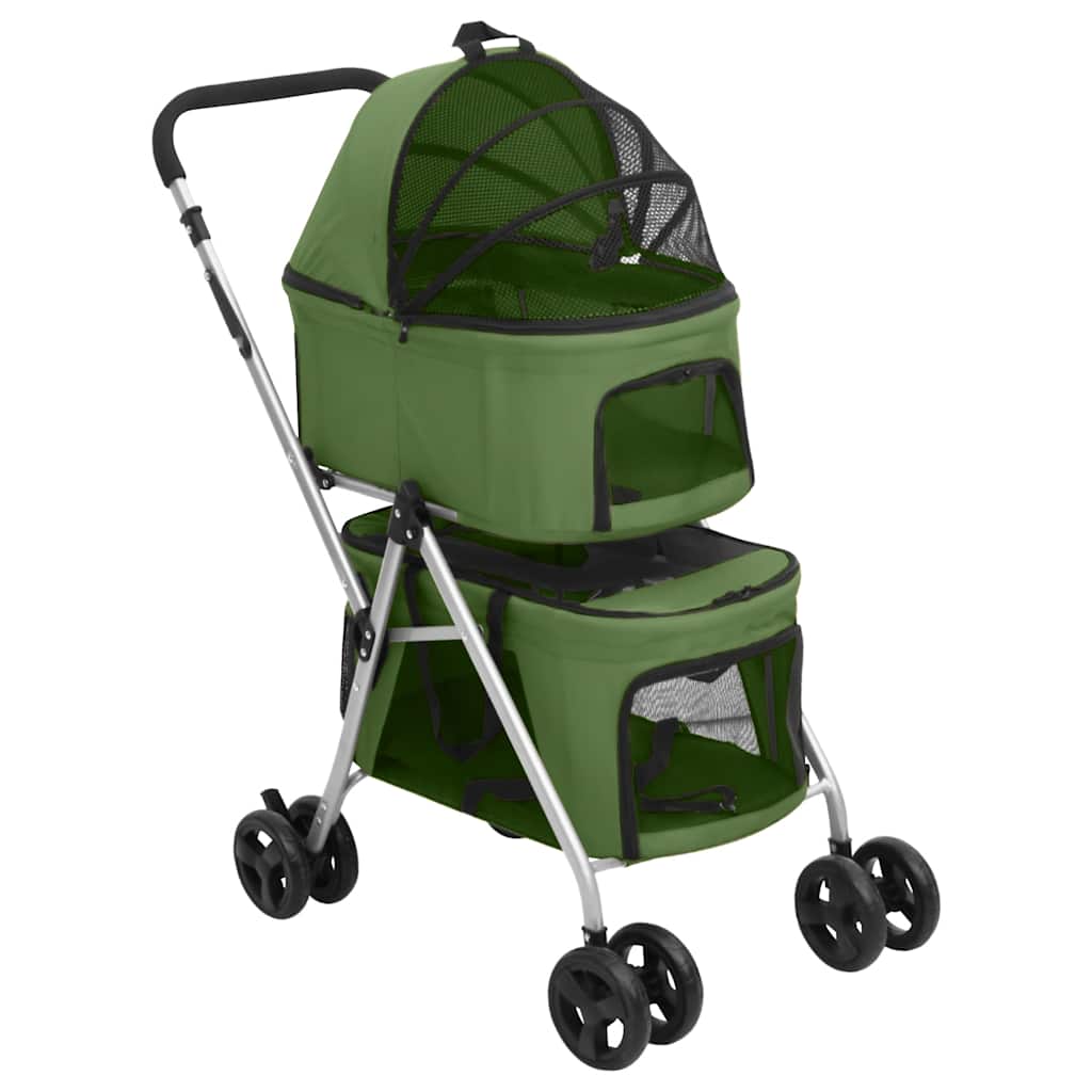 vidaXL Cochecito doble de perros plegable tela oxford 83x48x97cm