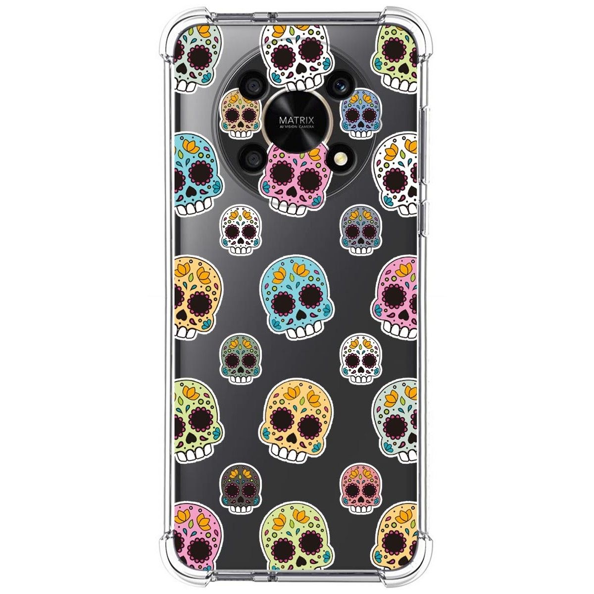 Funda Silicona Antigolpes para Honor Magic 4 Lite diseño Catrina Dibujos