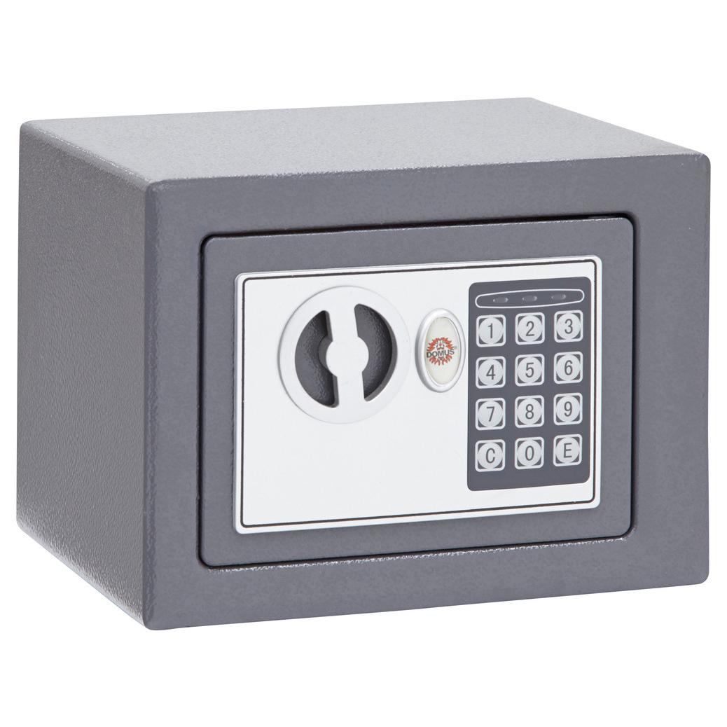 ARREGUI D-HE/0 Caja Fuerte de Acero con Cerradura Electrónica, Teclado con Código Programable, Caja de Seguridad para Casa y Hogar, con Llave de Emergencia, 17 x 23 x 17 cm, 5 L
