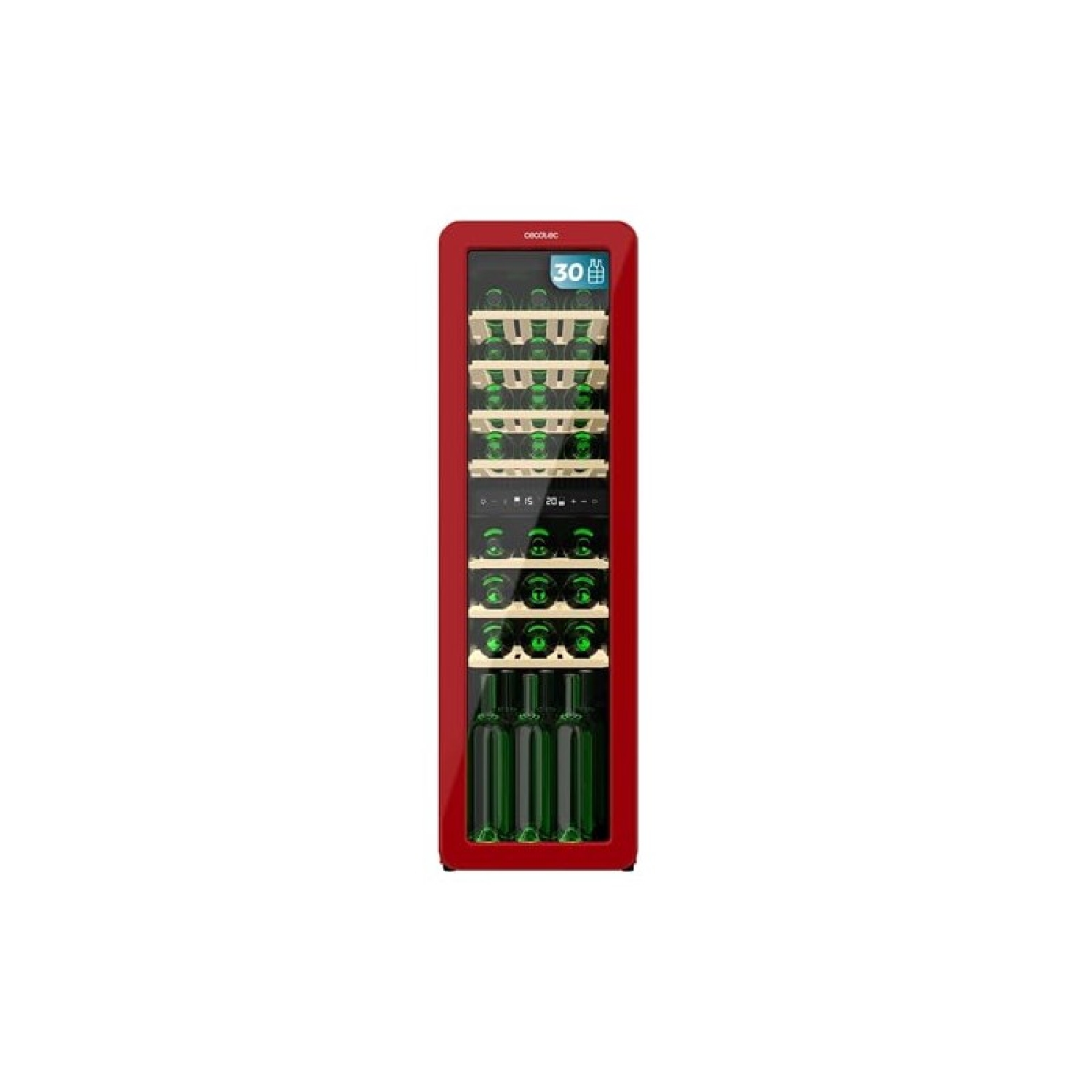 Cecotec Vinoteca 30 Botellas Retro Bolero Grandsommelier Origin Duo 30 Hit Red. Acavado En Rojo 2 Zonas De Temp. (5-12ºC