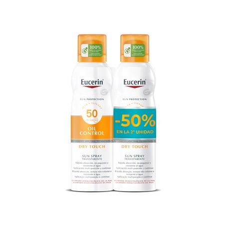 Eucerin Pack Oil Control Dry Touch Spray Transparente 2 X200 ml
