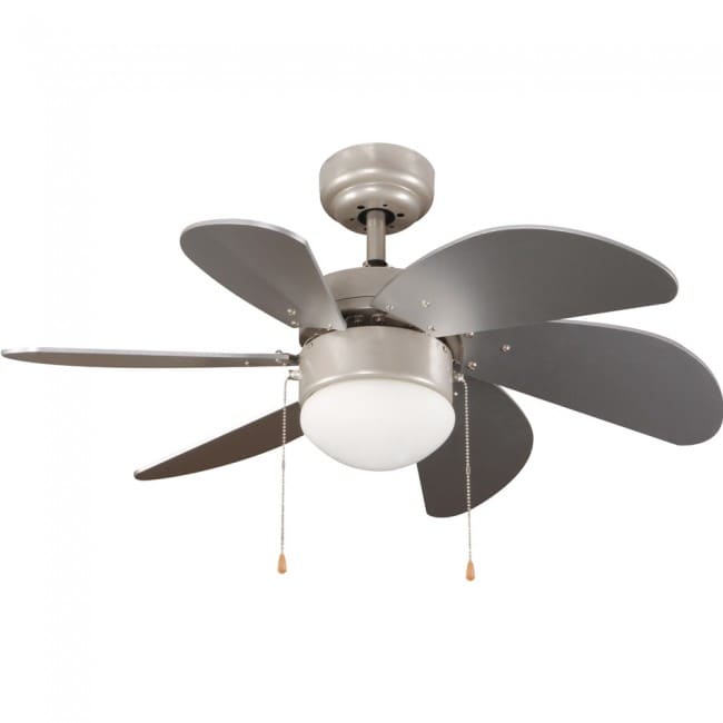 Wonderlamp Ventilador de techo con luz Basic Plata