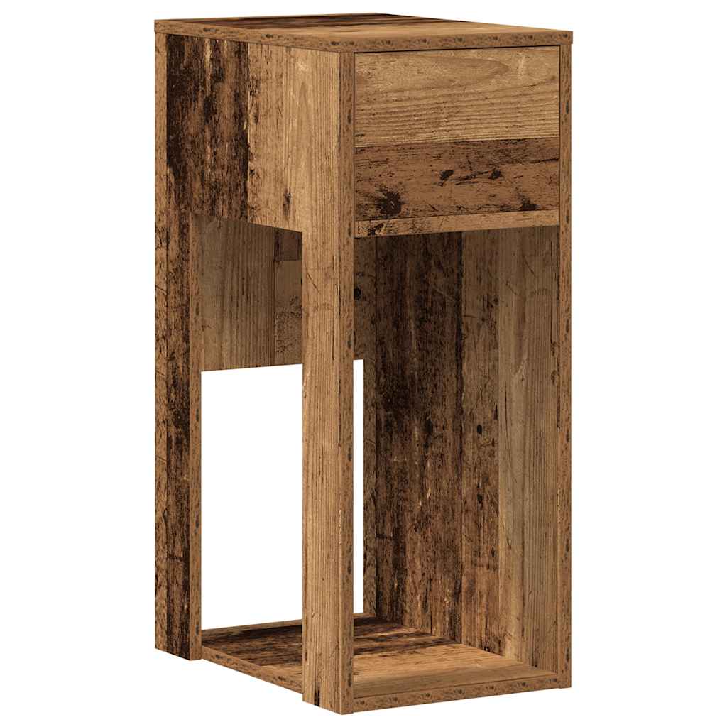 vidaXL Torre de ordenador con cajón madera vieja 30x44x74 cm