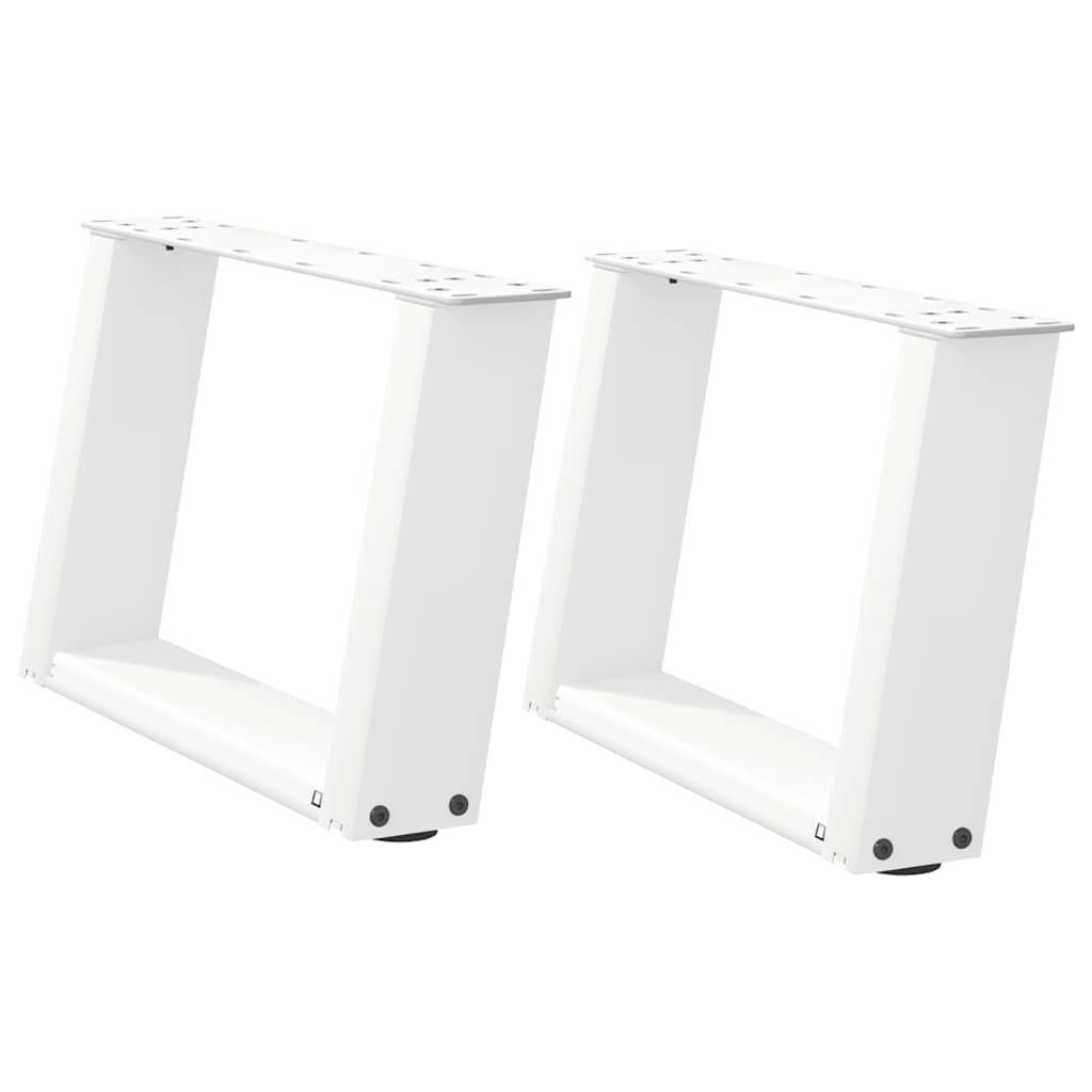 vidaXL Patas para mesa de centro en forma de U (2 unidades) 50 x (30-31) cm, acero
