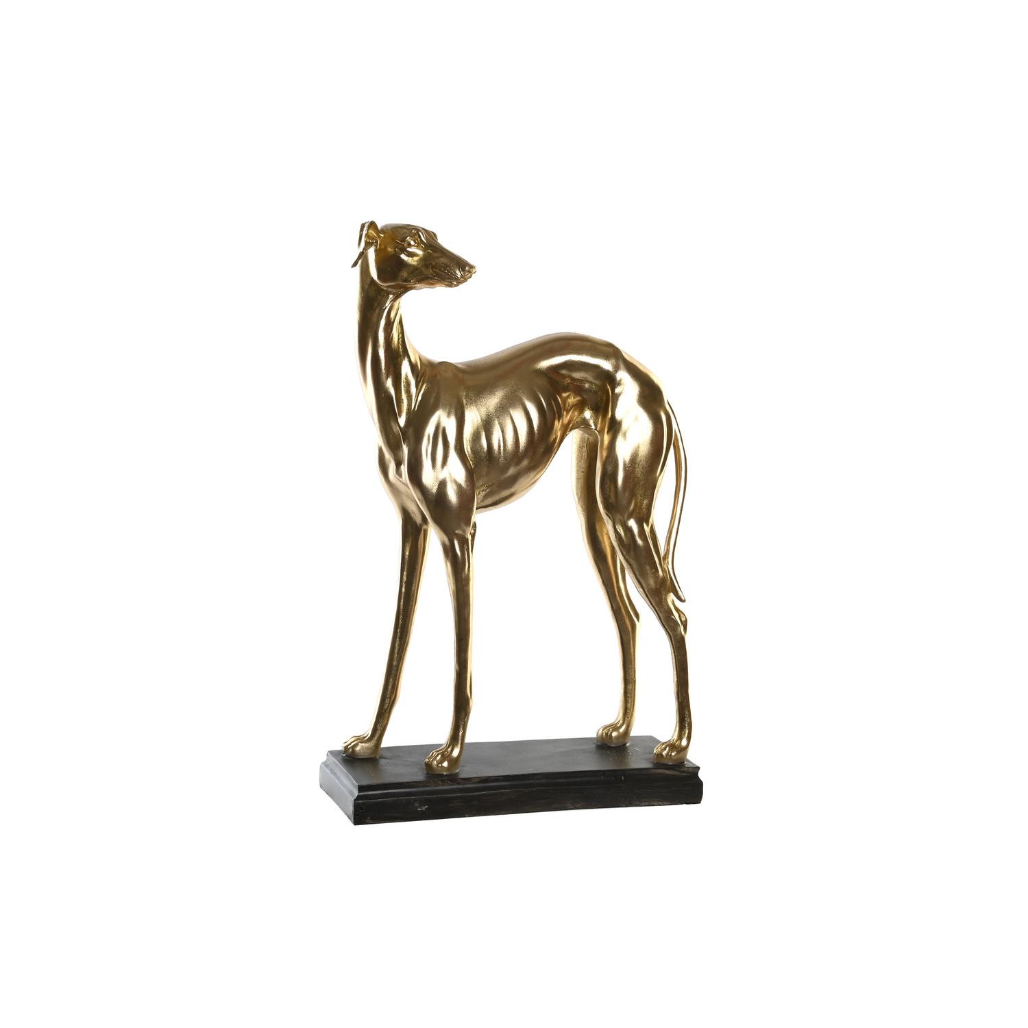 FIGURA RESINA 44,5X17X65,5 GALGO DORADO FD199225