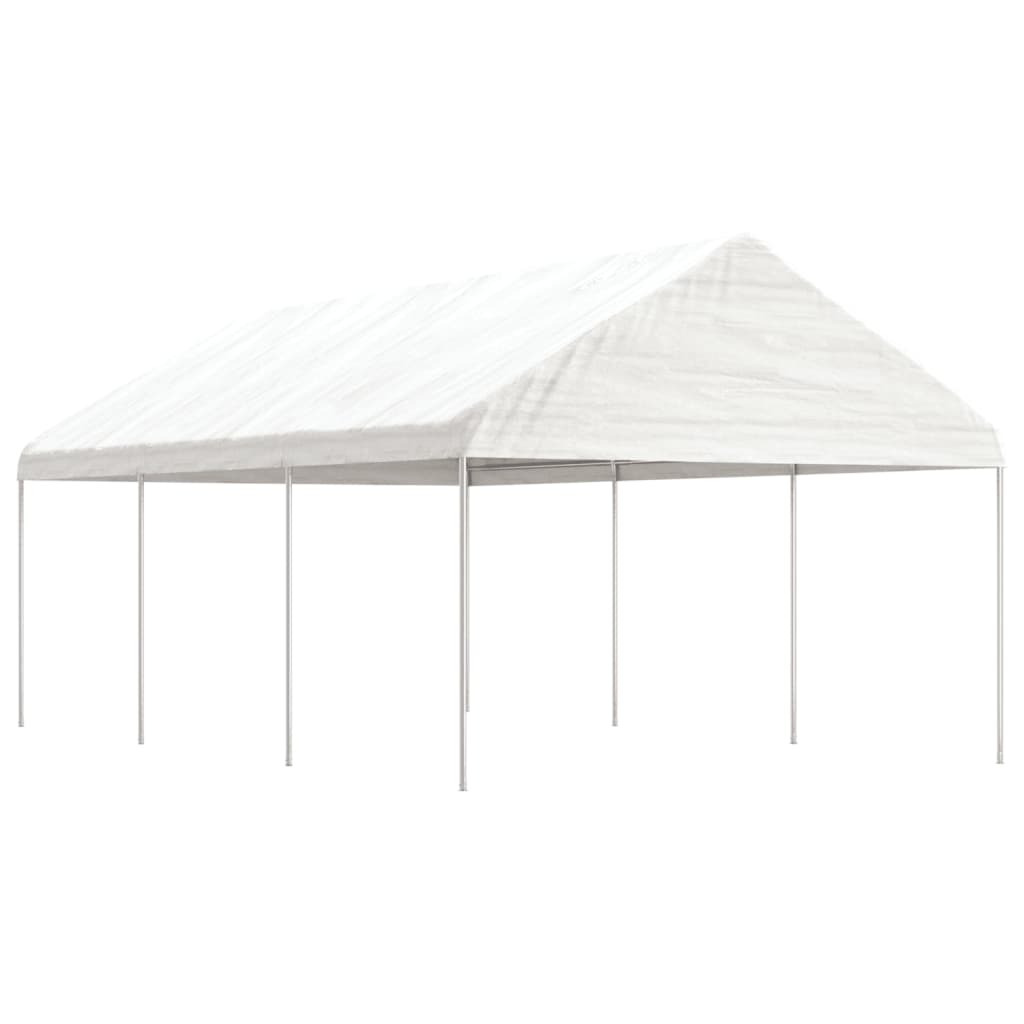 vidaXL Cenador con techo polietileno blanco Dimensiones 4.08 x 2.23 x 3.22 m,  4.46 x 4.08 x 3.22 m,  6.69 x 4.08 x 3.22 m y mas