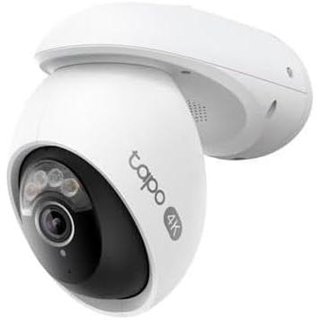 TP-Link Tapo C560WS | Cámara de seguridad exterior Wi-Fi 6 4K 8MP | Reconocimiento facial local | Detección de IA humana/animal/vehículo | Visión nocturna colorida estrellada | Impermeabilización IP66