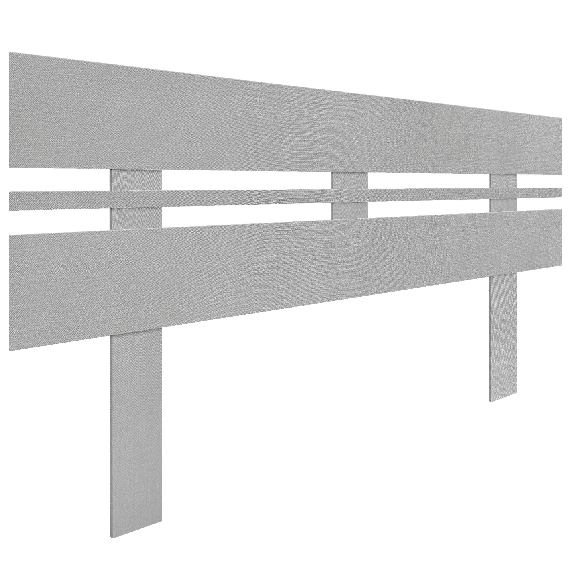DHOME Cabecero de Madera reciclada DM Horizontal Ancho con Patas Cama Palets Herrajes incluidos