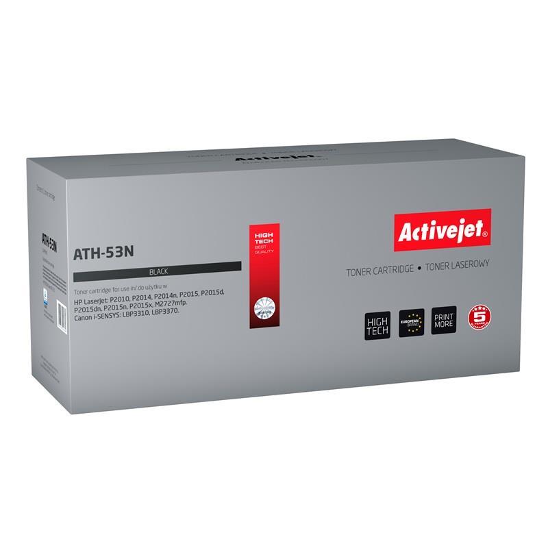 Activejet Tóner Cartucho de Tóner Negro Compatible con HP Laserjet 53A - Rendimiento de Impresión de 3500 Páginas