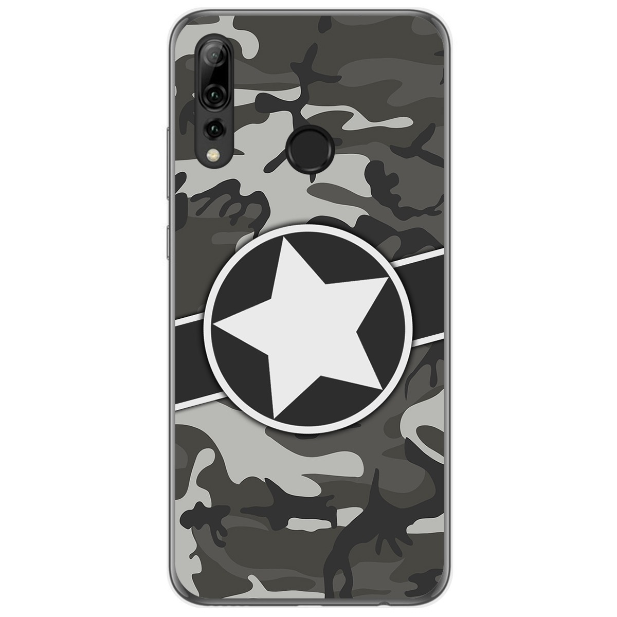 Tumundosmartphone Funda Gel Tpu para Huawei P Smart Plus 2019 diseño Camuflaje 02 Dibujos