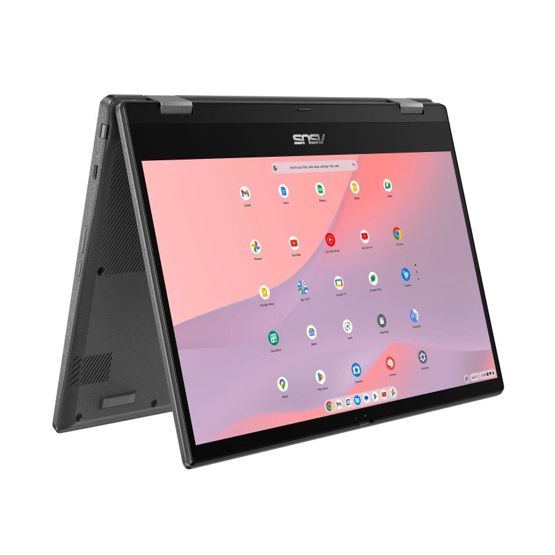 Pc portátil MediaTek Kompanio 520 14" Chrome OS Asus EC0224 Ram 8 GB Disco 128 GB | eMMC, Full HD, Teclado QWERTY español, Gris