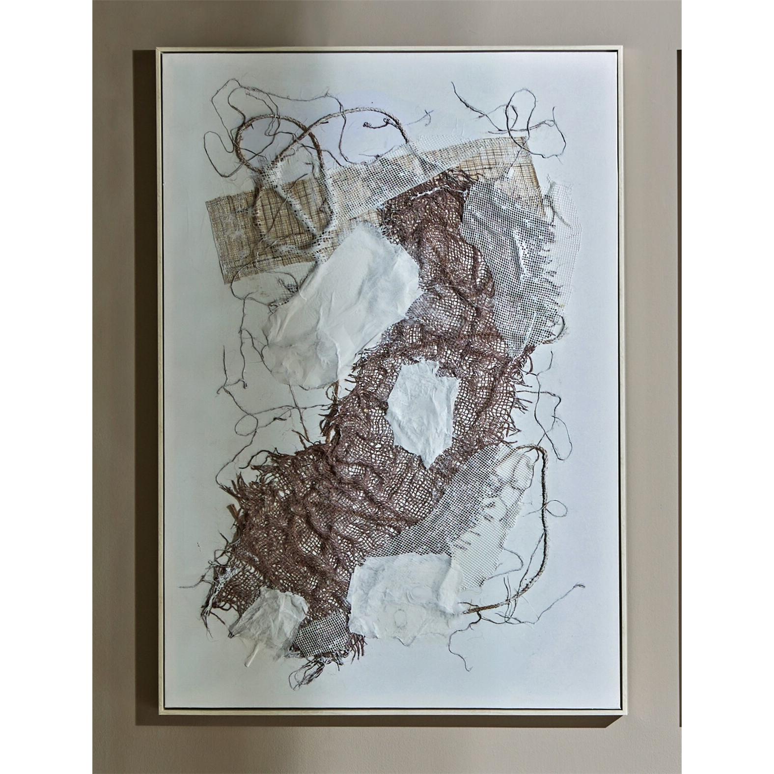 Cuadro moderno abst. malla rojiza c/marco 72x102 cms. 72x5x102 cms. El mejor complemento para tu hogar.