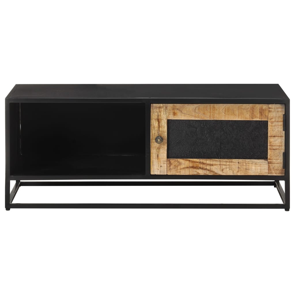 vidaXL Mesa de centro madera de mango rugosa 90x50x35 cm Mesita de Salón o Comedor o Auxiliar Mesa de Café Meuble Salón