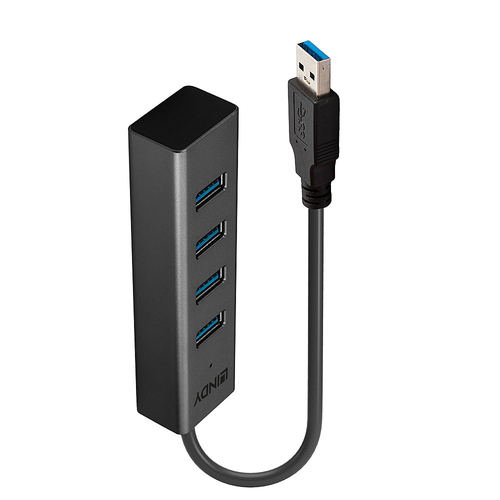 Lindy LINDY Lin Concentrador USB 4 Puertos 3.0 | Velocidad de Transferencia Rápida