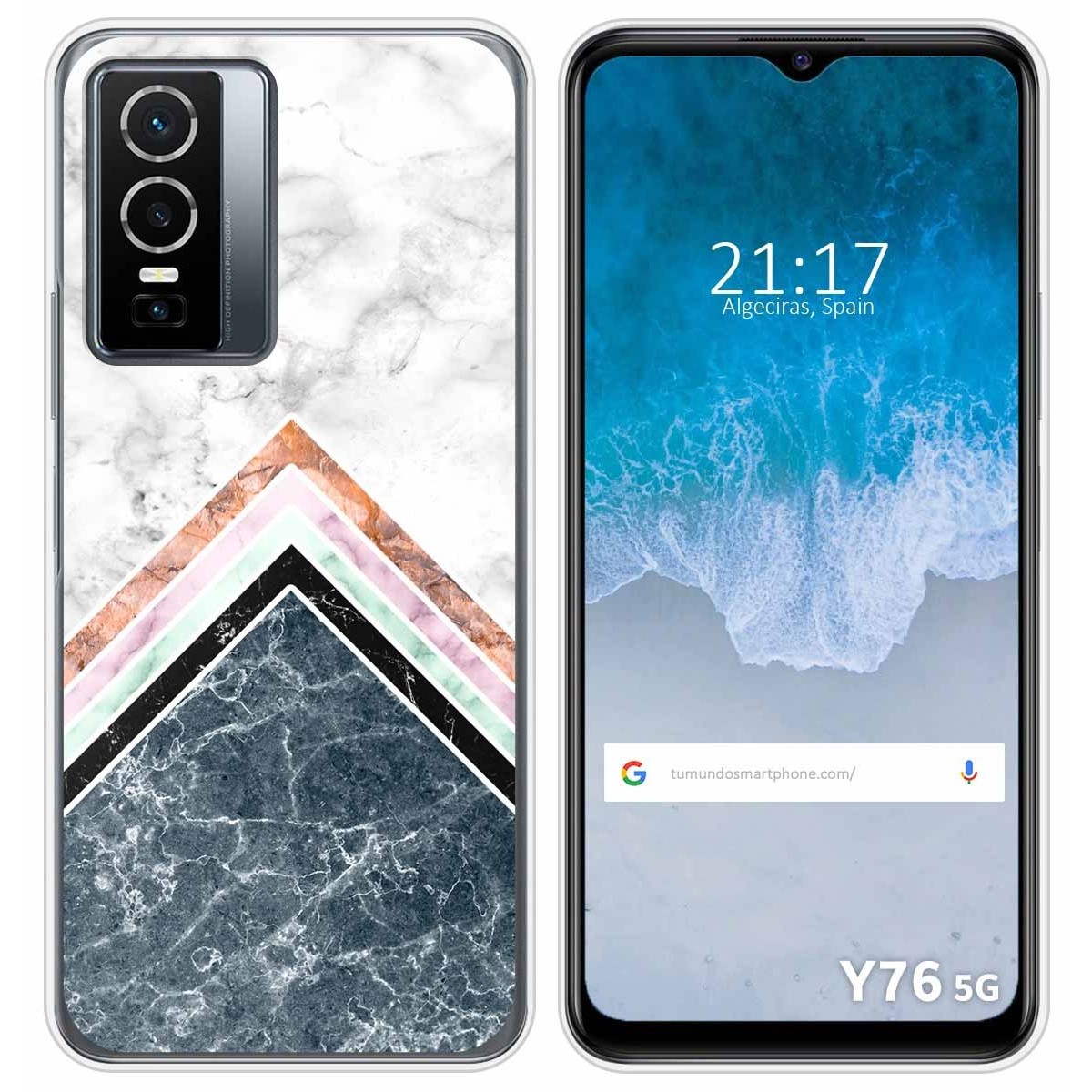 Funda Silicona para Vivo Y76 5G diseño Mármol 05 Dibujos