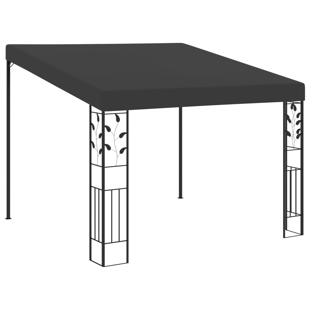 vidaXL Cenador con Montaje en la Pared 3x3x2,5 m Toldo Parasol Color Antracita,  Crema, y mas