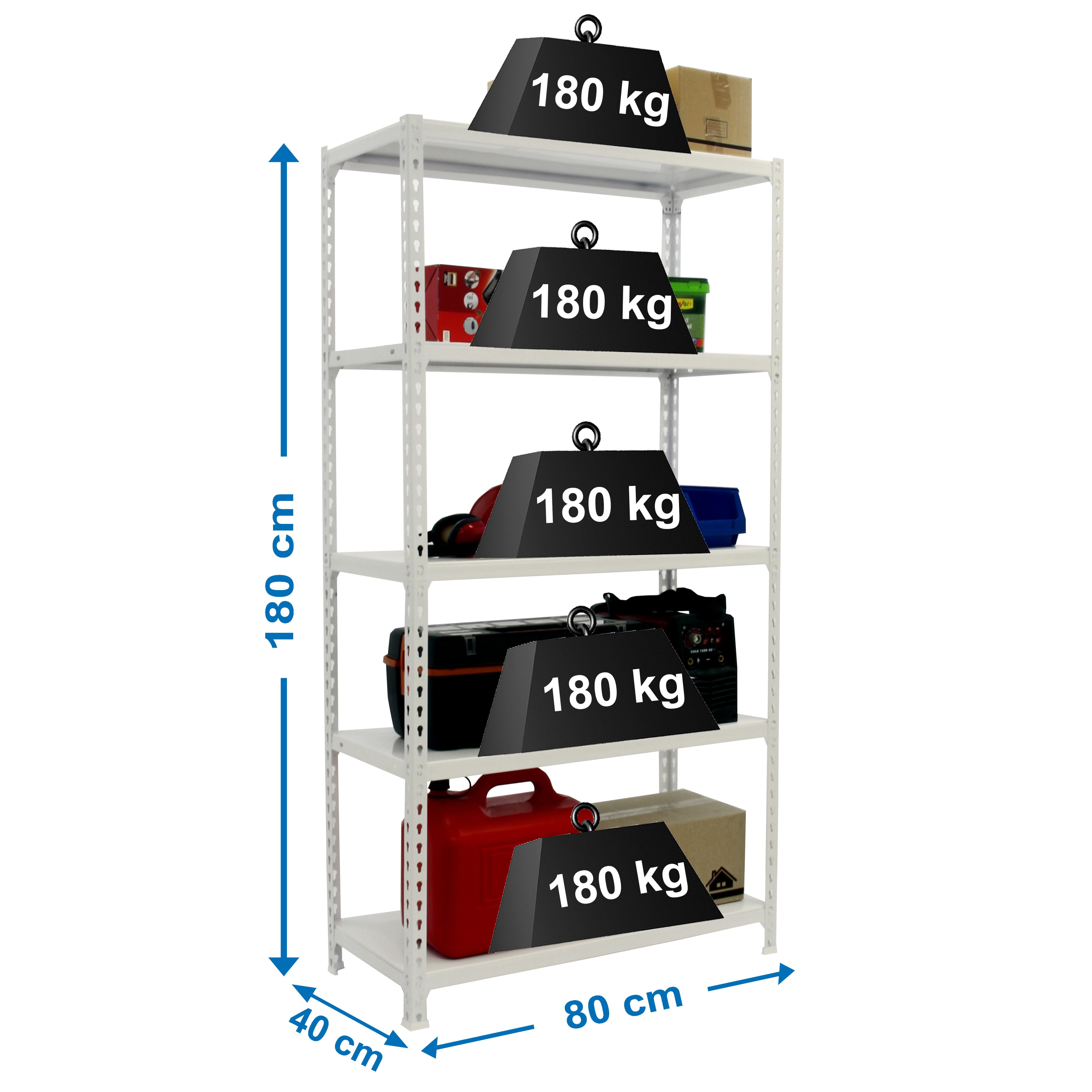Estantería SIMONRACK Simonclick mini 5/400 blanco/blanco