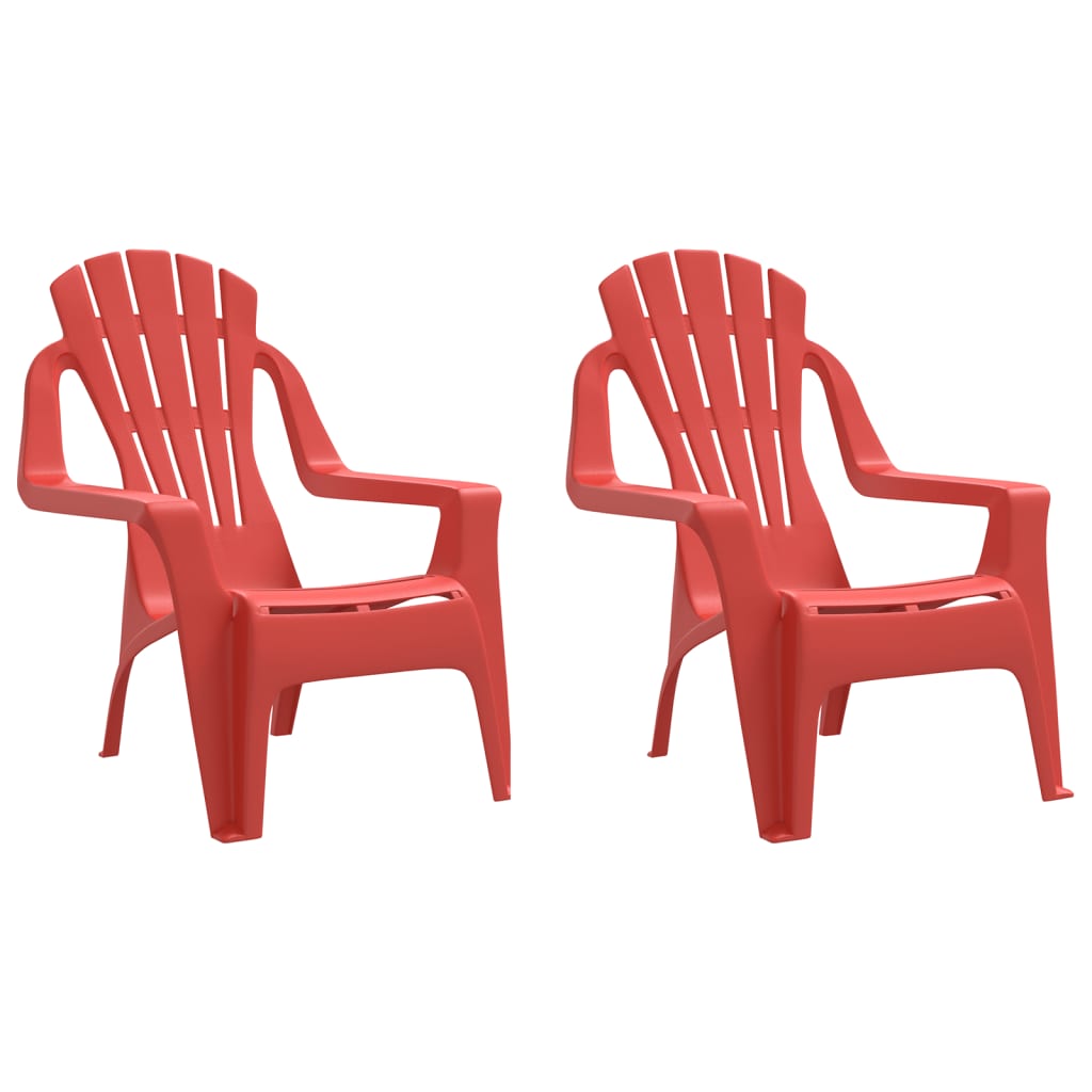 vidaXL Sillas de jardín niños 2 uds aspecto madera PP 37x34x44 cm