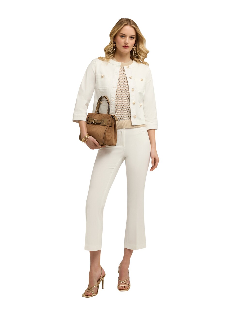 Motivi - Pantalones kick flare en drill