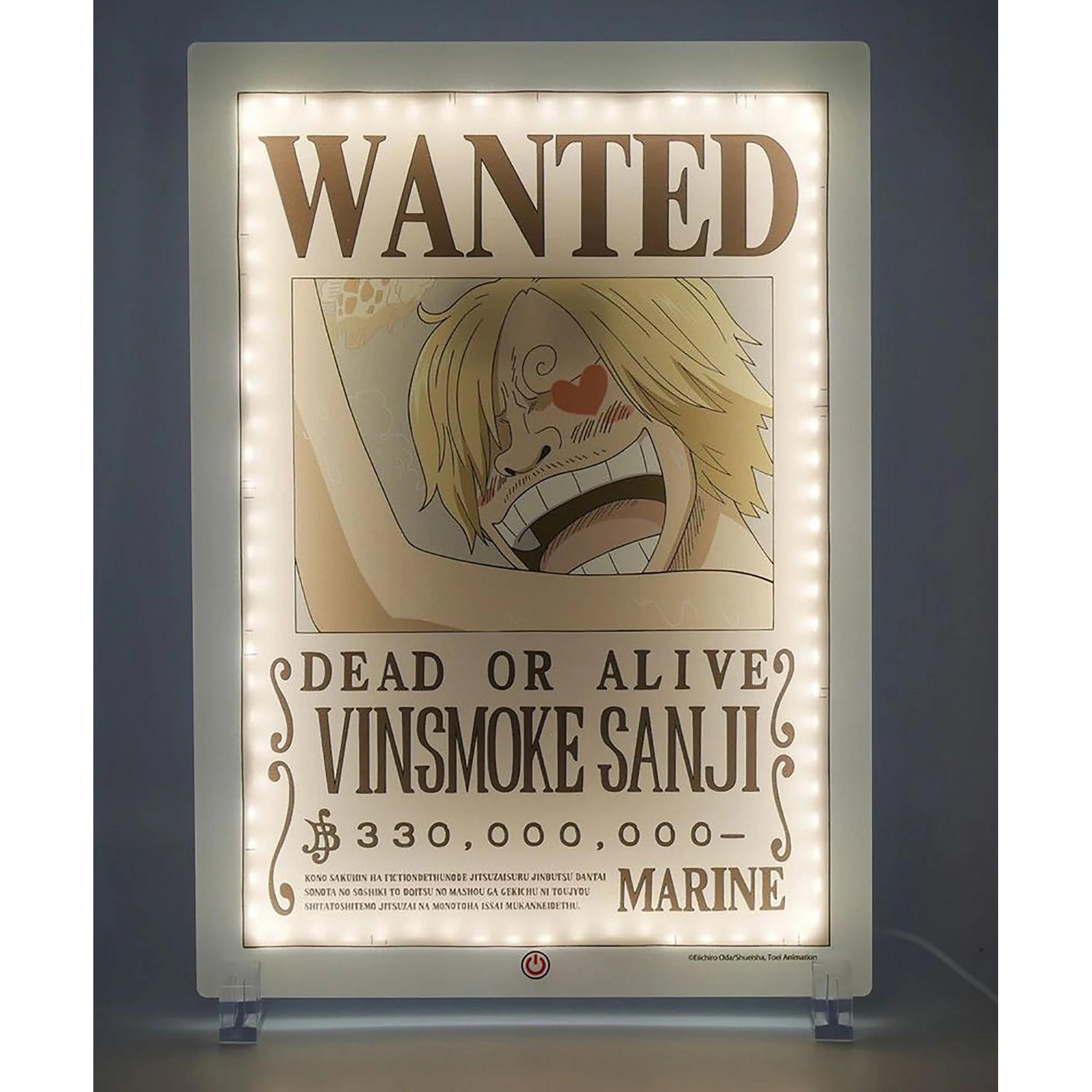 MADCOW - Lámpara LED neon Sanji One Piece de 40 cm para coleccionistas y fans, diseño decorativo con tecnología eficiente