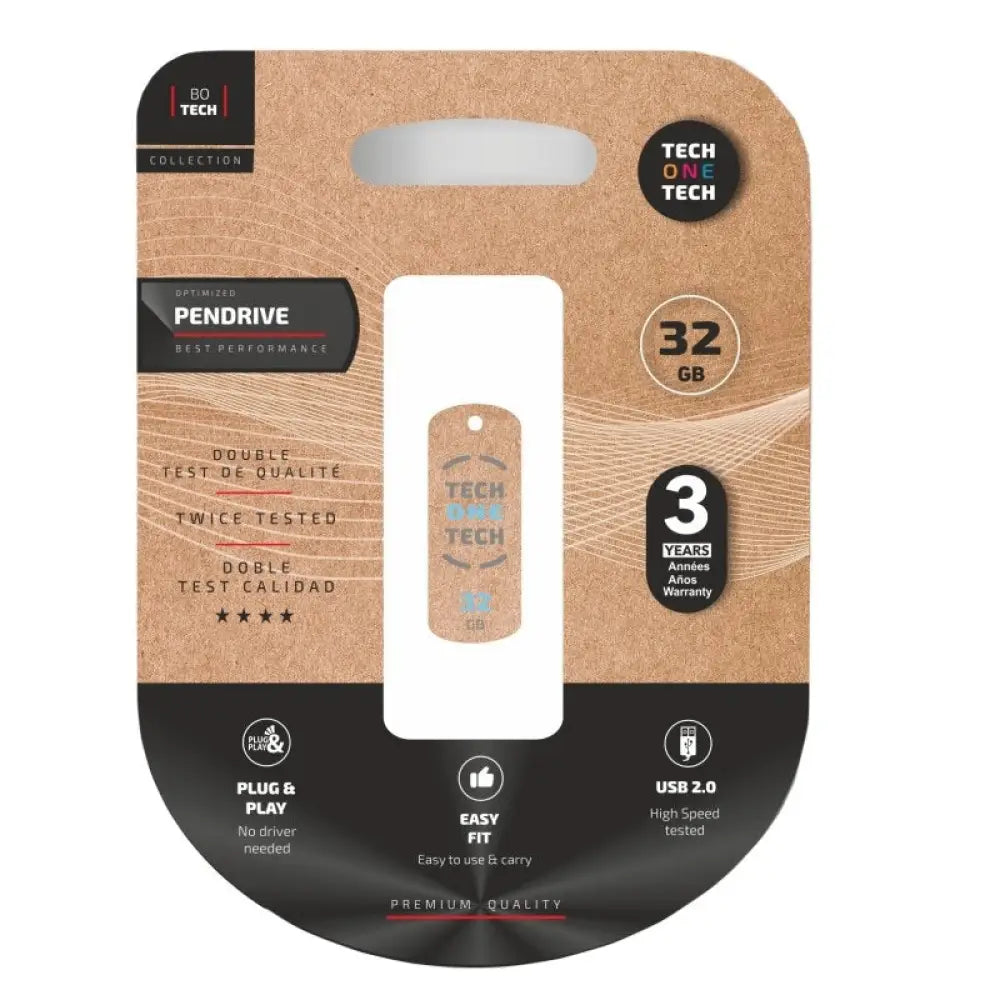 Pen Drive Pendrive Tech One Tech Pro Smart Clip Tech 32GB USB 2.0 Colgable PVC Profesional