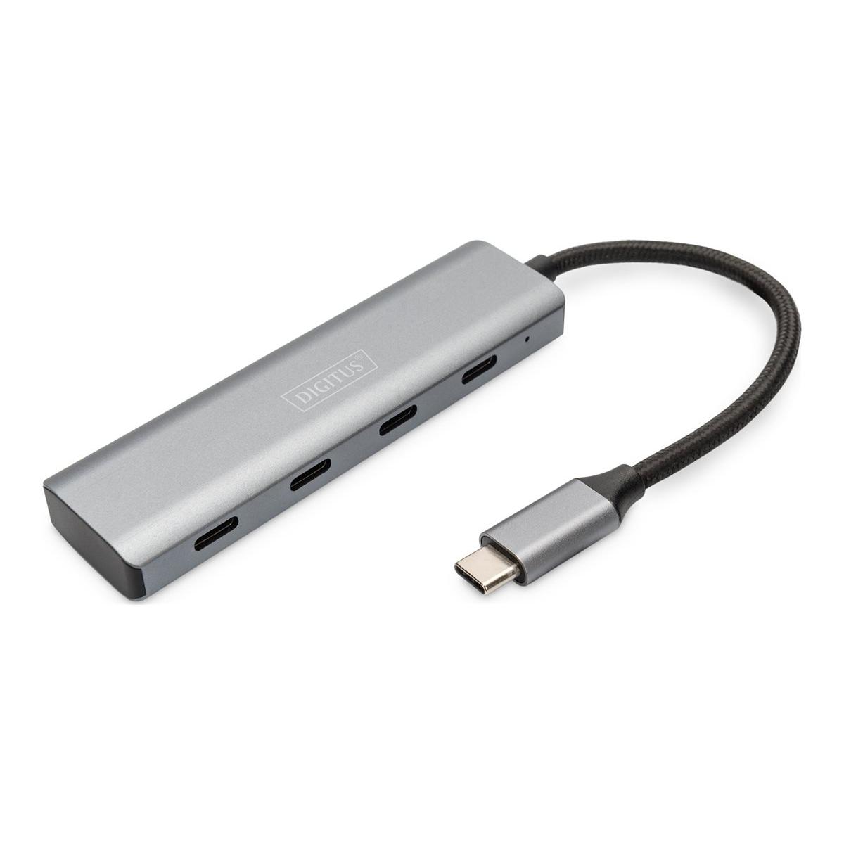 Concentrador USB-C de 4 puertos DIGITUS | dígitos | DIGITUS - Hub - 4 Puertos | DA-70246