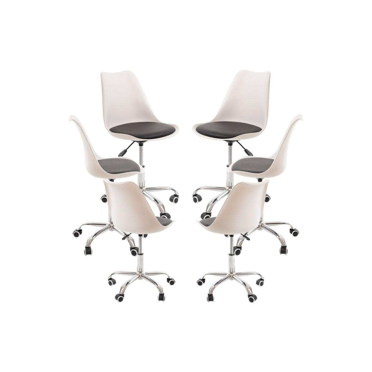 Regalos Miguel - Packs Sillas - Pack 6 Sillas Neo - Blanco y Negro
