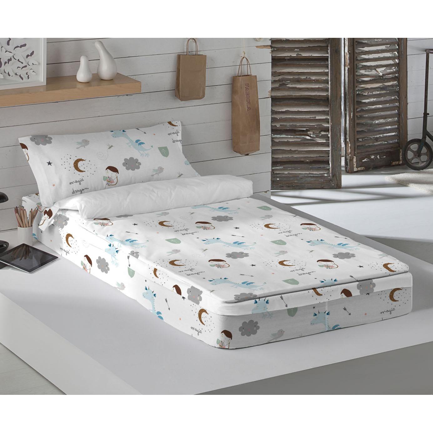 SACO NORDICO INFANTIL 100% ALGODÓN SIN RELLENO MAGIC DRAGON ROT HACIENDO EL INDIO FABRICADO EN ESPAÑA