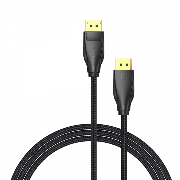 Vention cable displayport 1.4 8k dp algodon trenzado - 1.5m - color negro
