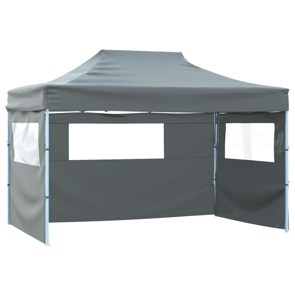 vidaXL Carpa pleglable con 3 paredes 431x291x315 cm gris antracita
