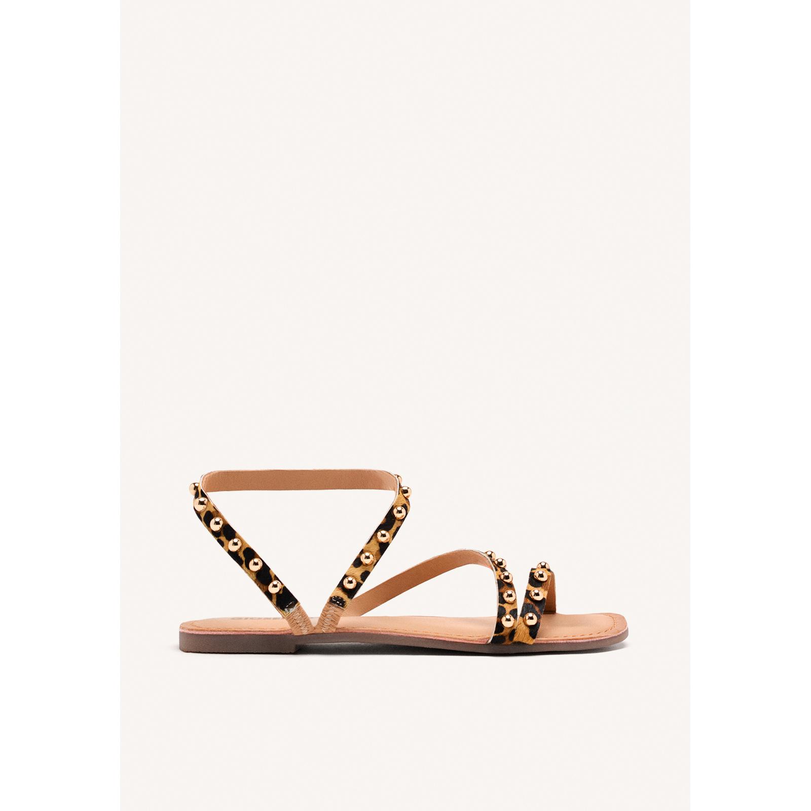 Sandalias Piel Leopardo Ogema