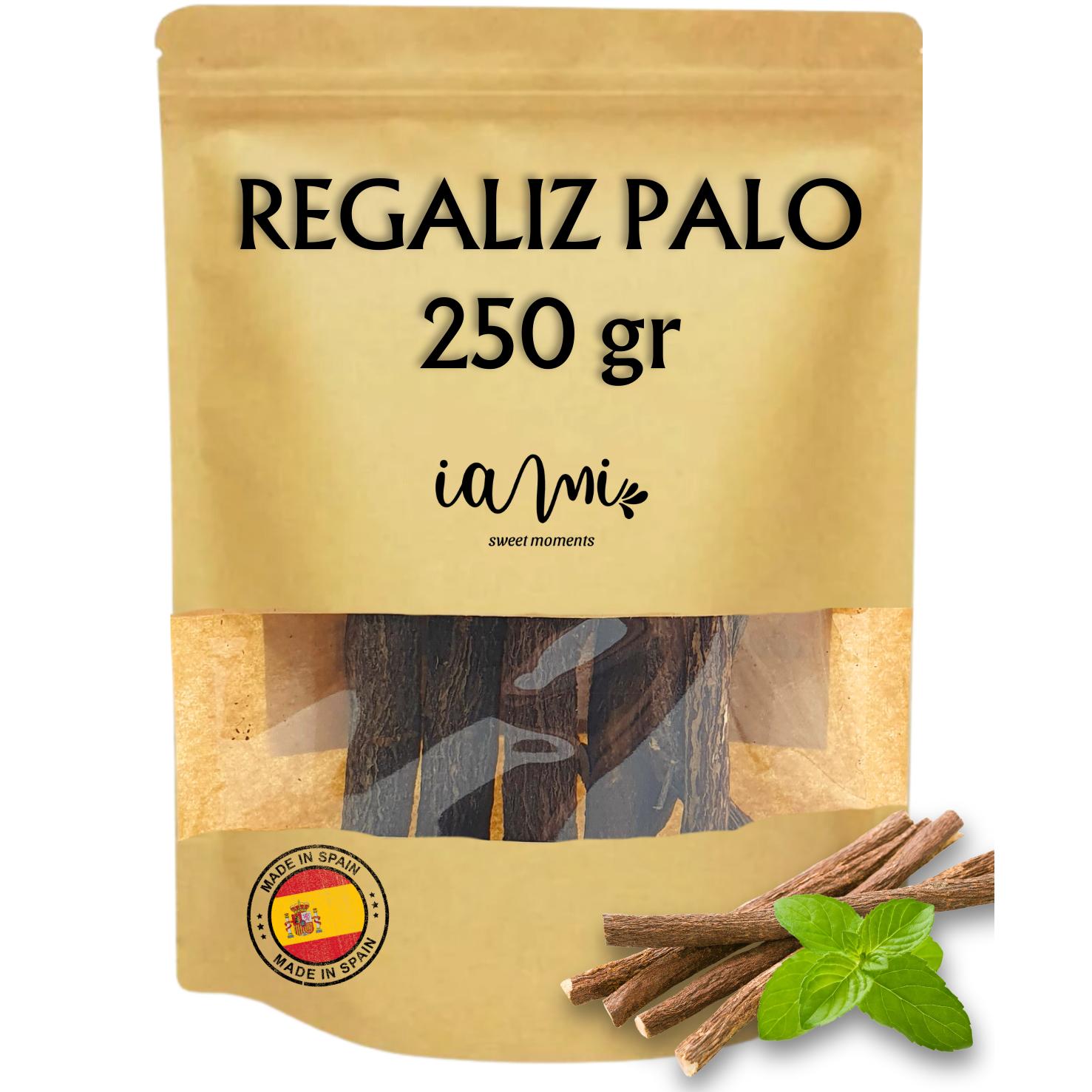 Regaliz de Palo Seca - Bolsa de 100 - 200 - 500 o 1000 gramos de Regaliz de Palo - Paloduz - Palos de Regaliz - Regaliz Palo Deshidratada - Producido en España [IAMI]