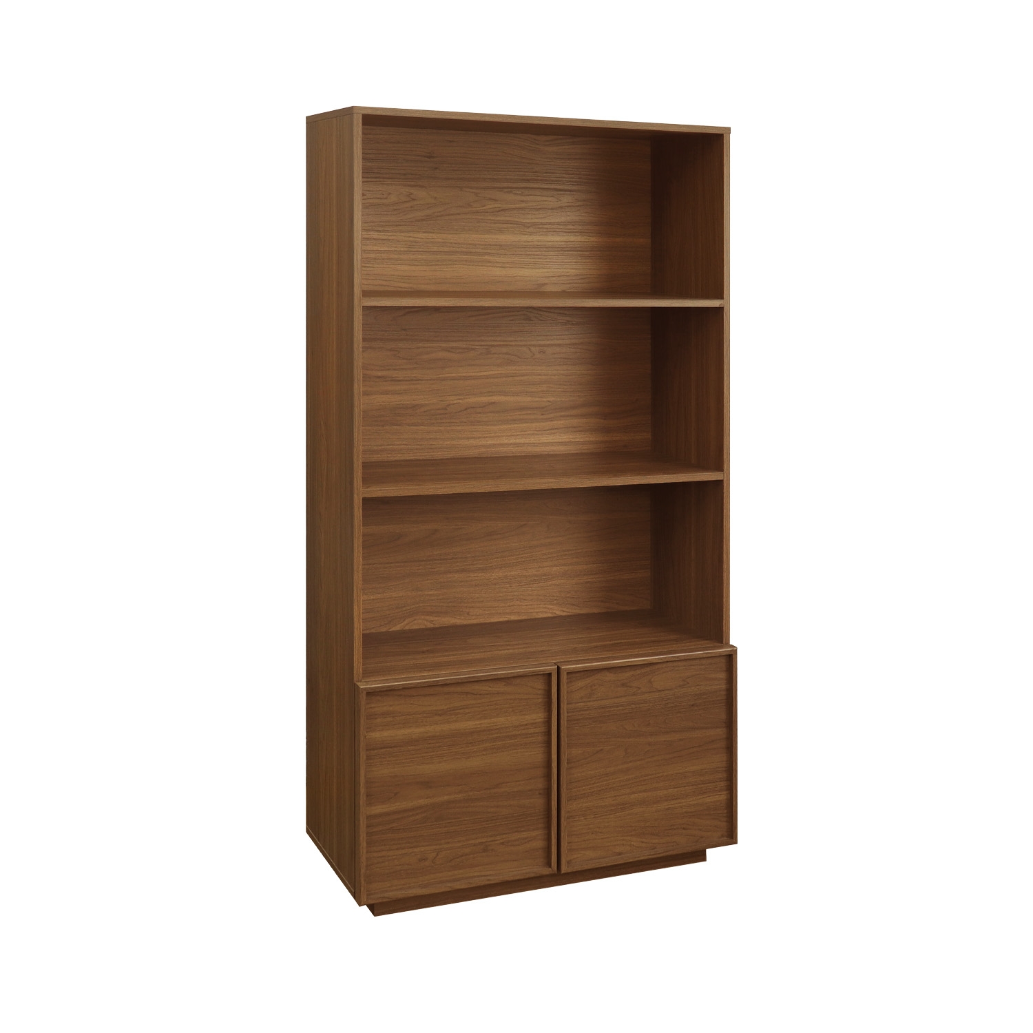 sweeek - Estantería efecto madera, 5 niveles, 2 puertas , Kuba , 80x35x160