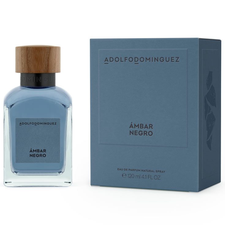 Perfume Masculino Ambar Negro 120 ml - Adolfo Dominguez Eau de Parfum con Notas de Anís Estrellado, Canela y Ámbar