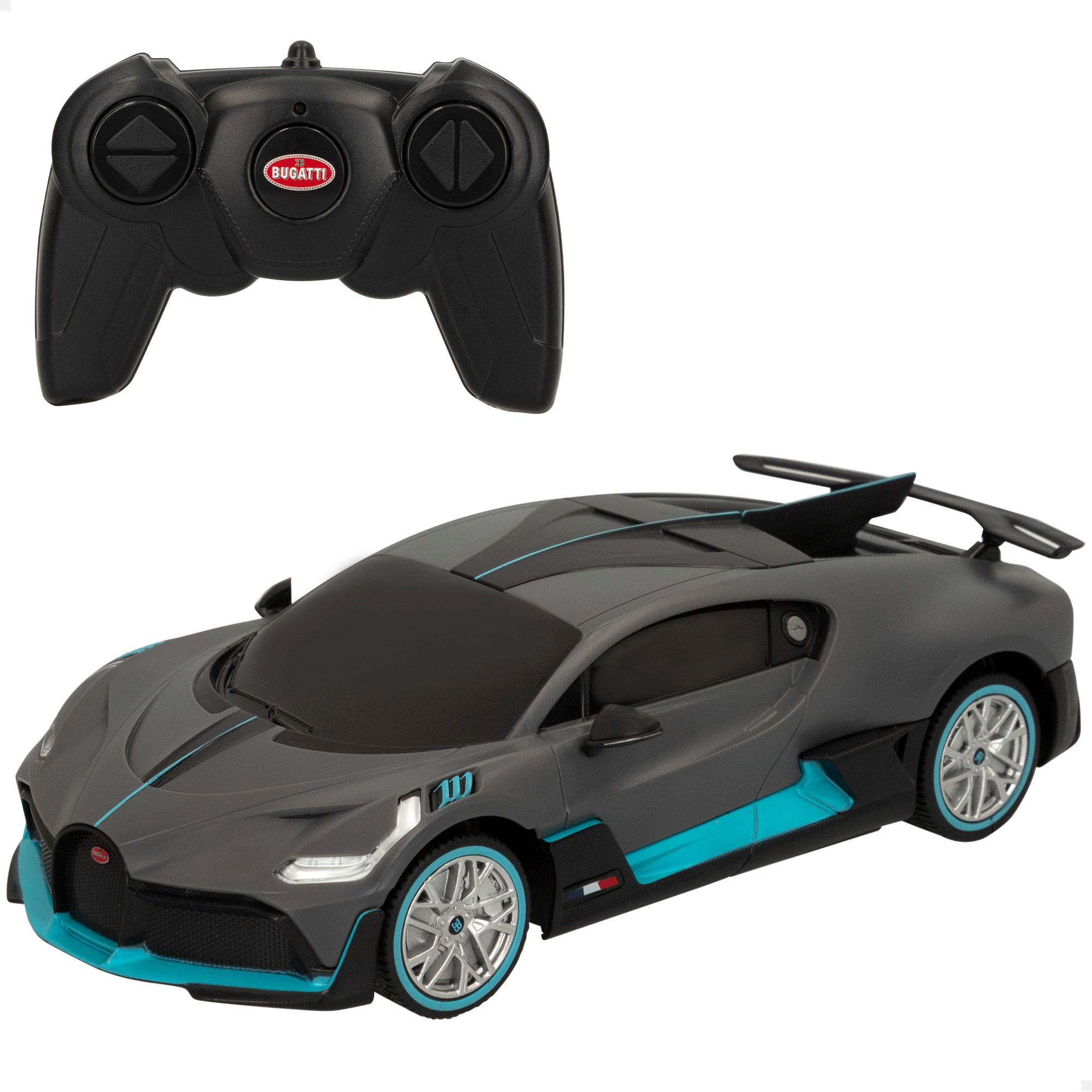 RASTAR - Coche teledirigido Bugatti Divo Gris, escala 1:24, 6 funciones, frecuencia 2.4 GH.z, diseño original y elegante, coches para niños, para adultos, juguetes para niños, coche radiocontrol, regalo para niños, mayores de 6 años