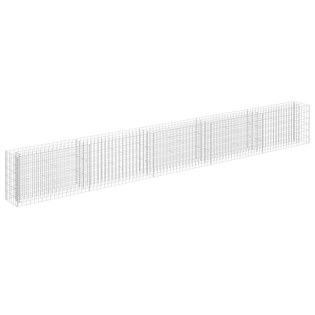 vidaXL Arriate de gaviones de acero galvanizado 450x30x60 cm