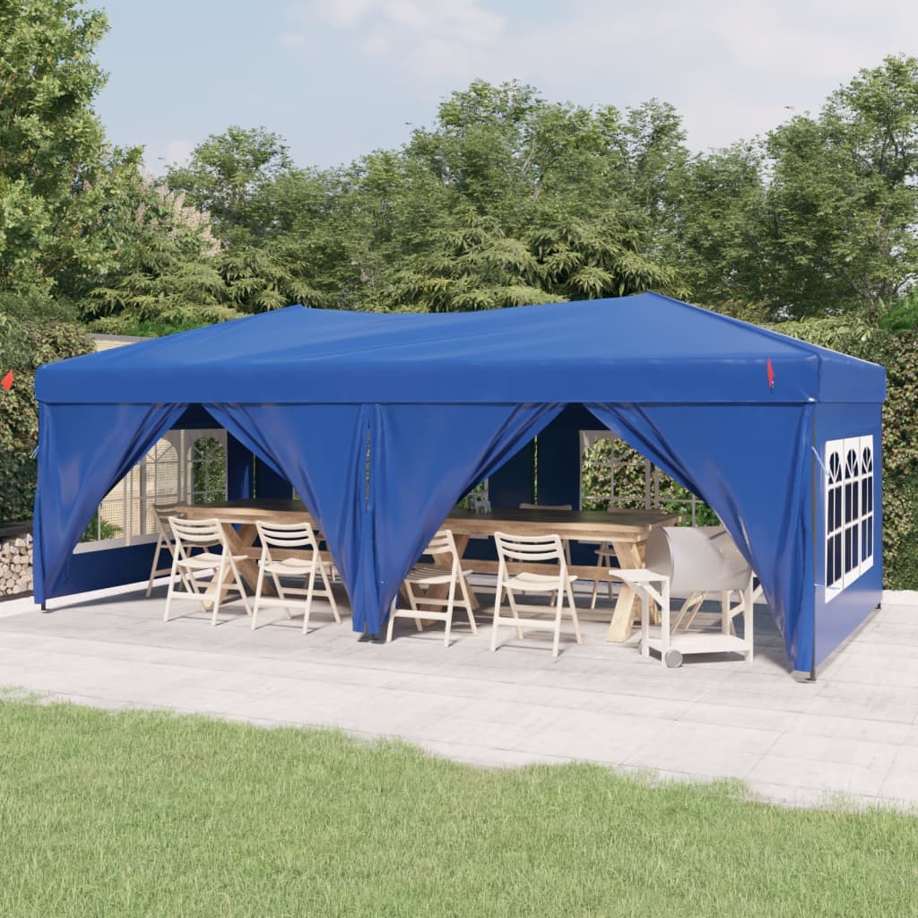 vidaXL Carpa para Fiestas Plegable con Paredes Cenador Tienda Color Taupé,  Azul,  Blanco y mas